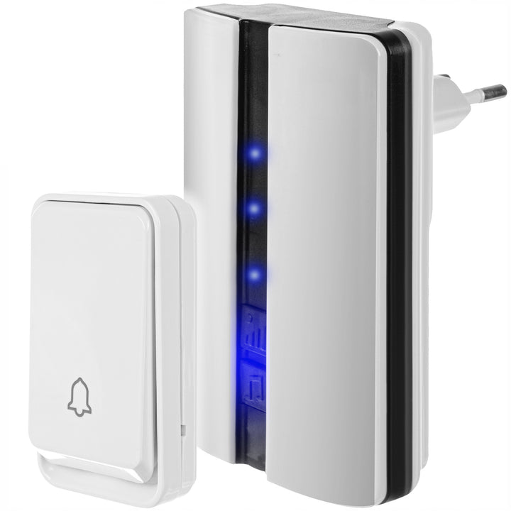 Sonerie wireless, Zola®, inteligenta, cu 1 receptor, 51 melodii, IP44, rata de actiune 150 m, alb