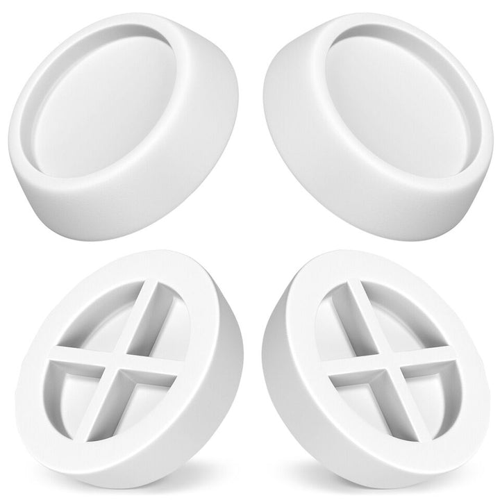 Set 4 picioruse antivibratie pentru masina de spalat, Zola, suporti anti-zgomot si antivibratie, din silicon, 65x20 mm, alb