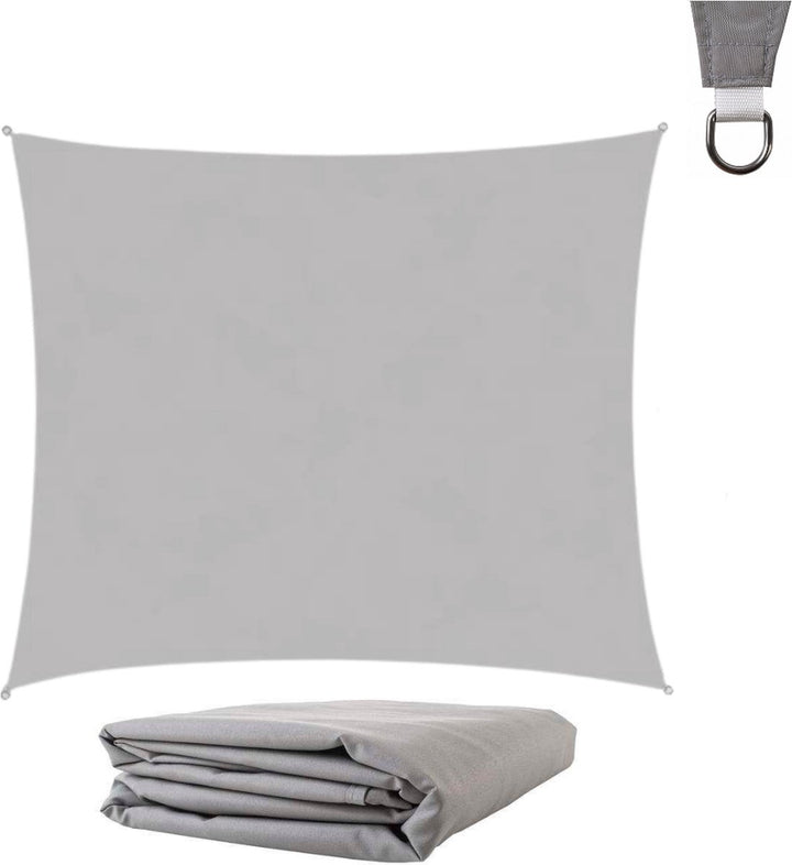 Prelata/copertina impermeabila pentru soare, Zola®, patrata, gri, cu agatatoare, densitate 180 g/mp, dimnesiune 3.6x3.6 m, UV30