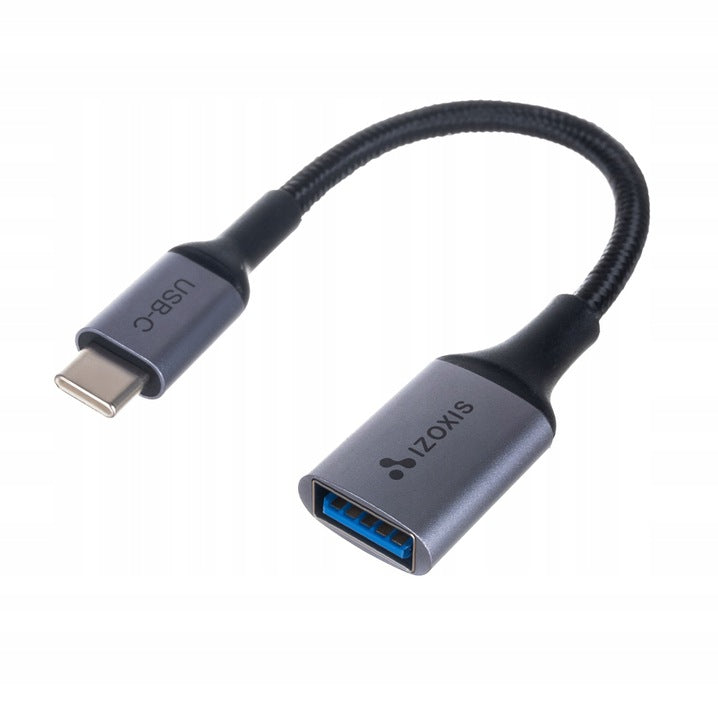 Cablu adaptor, Zola®, USB-C USB 3.0 Type-C Male la USB 3.0 Female,  17 cm, negru-argintiu
