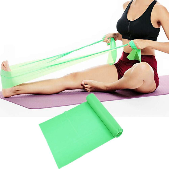 Banda fitness pentru exercitii, Zola, din latex, rezistenta 2-4 kg, lungime 2 m, verde
