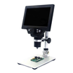 Microscop digital cu display, Zola, interval de marire pana la x1200, iluminare LED, rezolutie video pana la 1080 mp, dimensiuni baza 165x120 mm, posibilitate foto/video, anti-alunecare, gri/negru