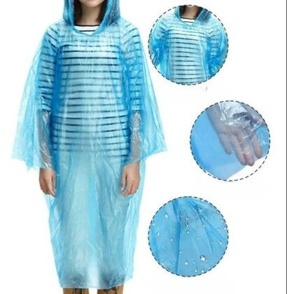 Pelerina de ploaie cu gluga, Zola®, marime universala, unica folosiNta, unisex, albastru