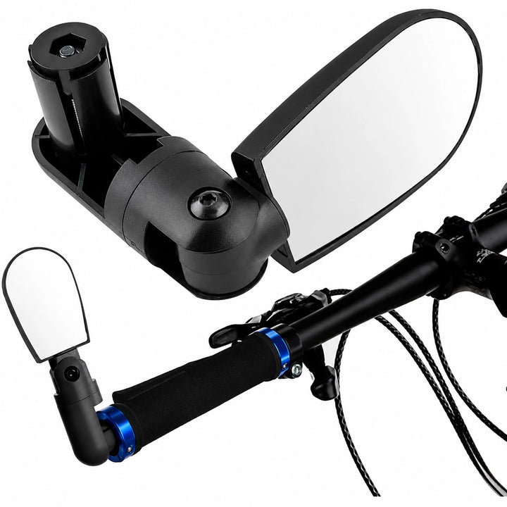 Oglinda retrovizoare bicicleta, Zola, reglare 360°, compatibila ghidon 17.4-22 mm, sticla convexa, universala, 13.7 x 4.3 x 2.5 cm