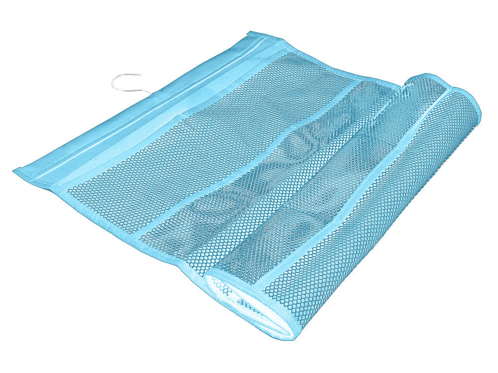 Organizator tip umeras cu doua fete, Zola®, pentru lenjerie de corp, stutiene/ chiloti/ sosete, 22 compartimente, albastru