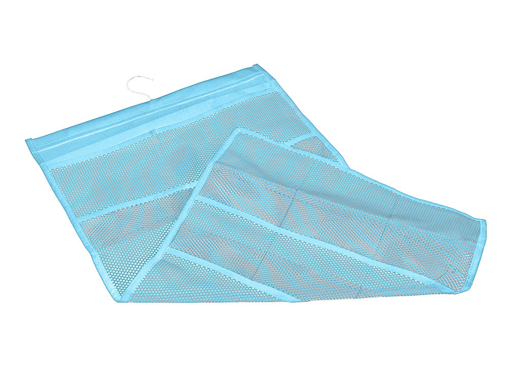 Organizator tip umeras cu doua fete, Zola®, pentru lenjerie de corp, stutiene/ chiloti/ sosete, 22 compartimente, albastru