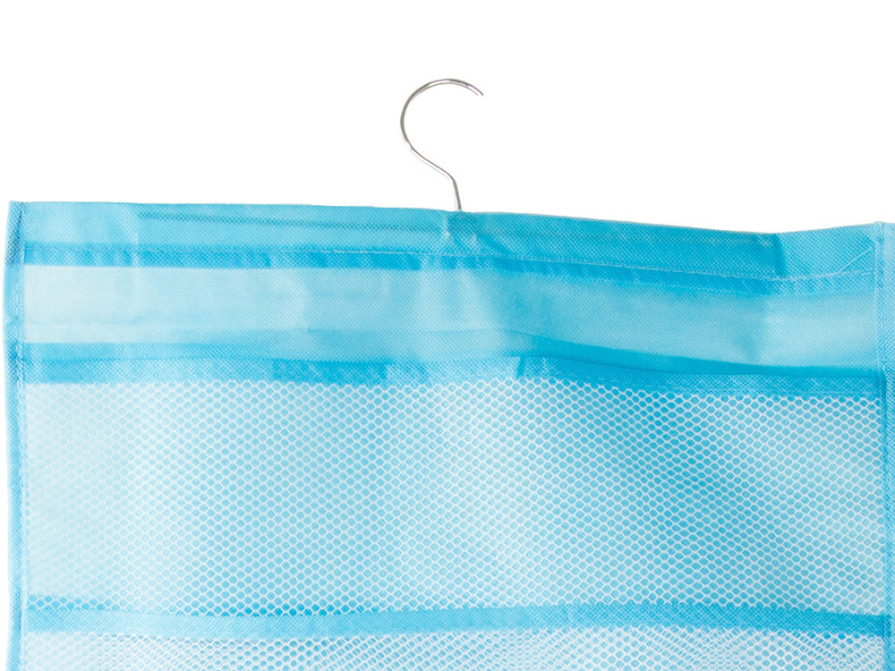 Organizator tip umeras cu doua fete, Zola®, pentru lenjerie de corp, stutiene/ chiloti/ sosete, 22 compartimente, albastru