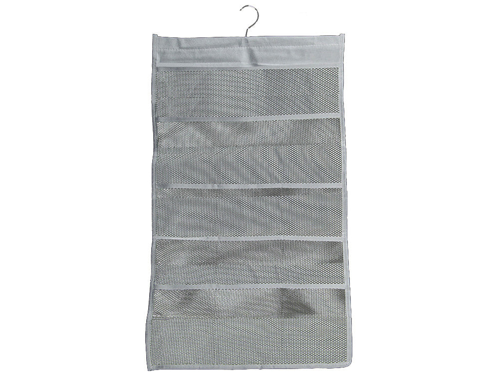 Organizator tip umeras cu doua fete, Zola®, pentru lenjerie de corp, stutiene/ chiloti/ sosete, 22 compartimente, gri