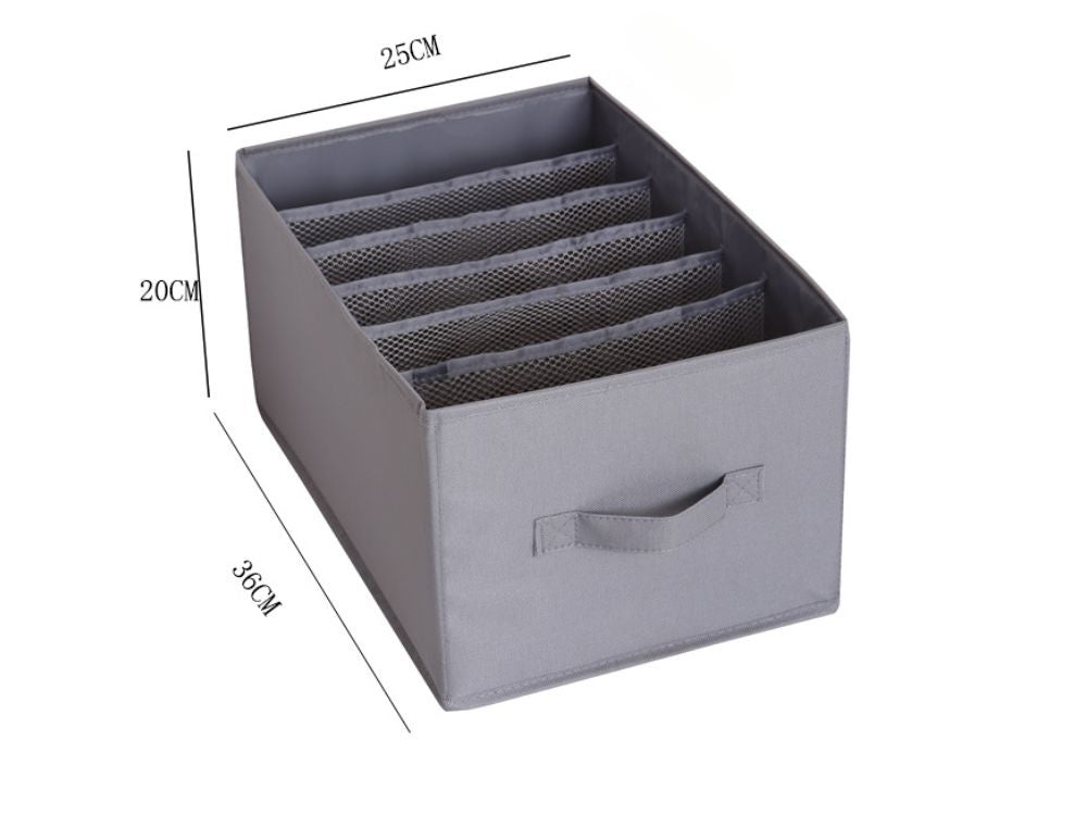 Organizator pentru haine, Zola, 9 compartimente, 36x25x20 cm, gri