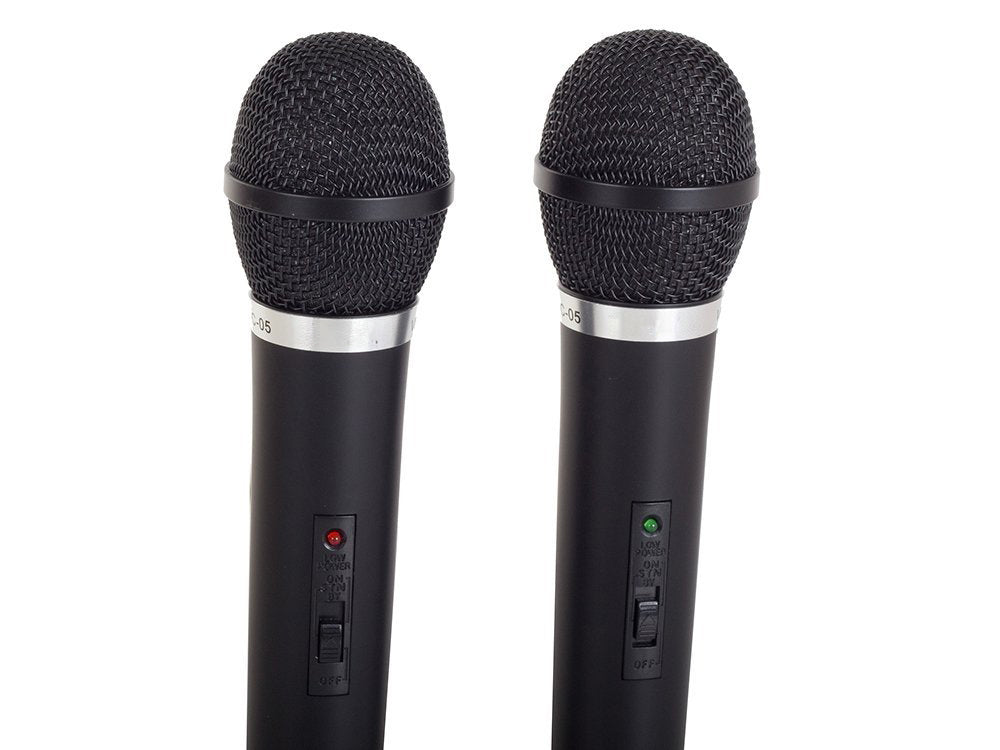 Set pentru Karaoke, Zola®, statie cu 2 microfoane fara fir, negru