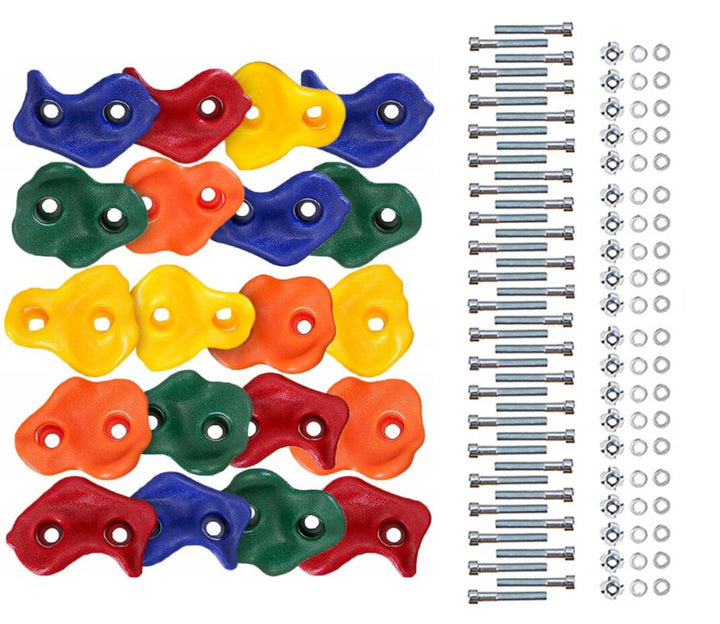 Set pietre de catarat, Zola, 20 bucati, creaza-ti perete de alpinism pentru copiii, multicolor