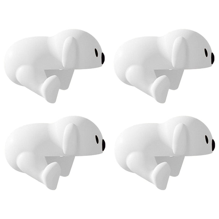 Set 4 aparatoare pentru colturi, Zola, model catel alb, din silicon, 4.2x3.8 cm, alb