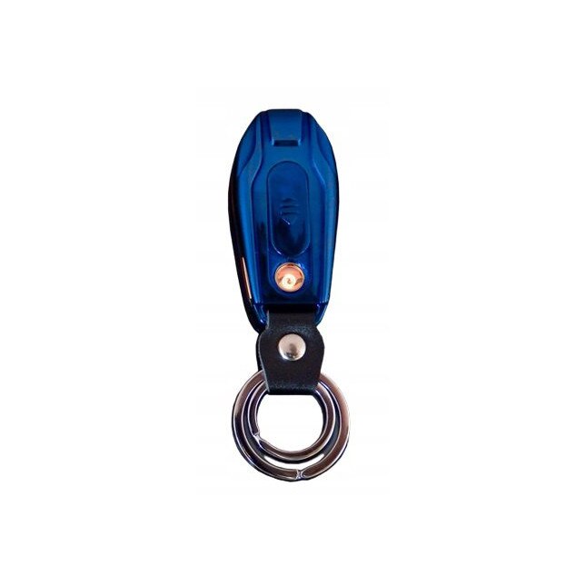 Bricheta electrica, tip breloc Zola®, cu lanterna, incarcare USB, albastra, cutie depozitare inclusa